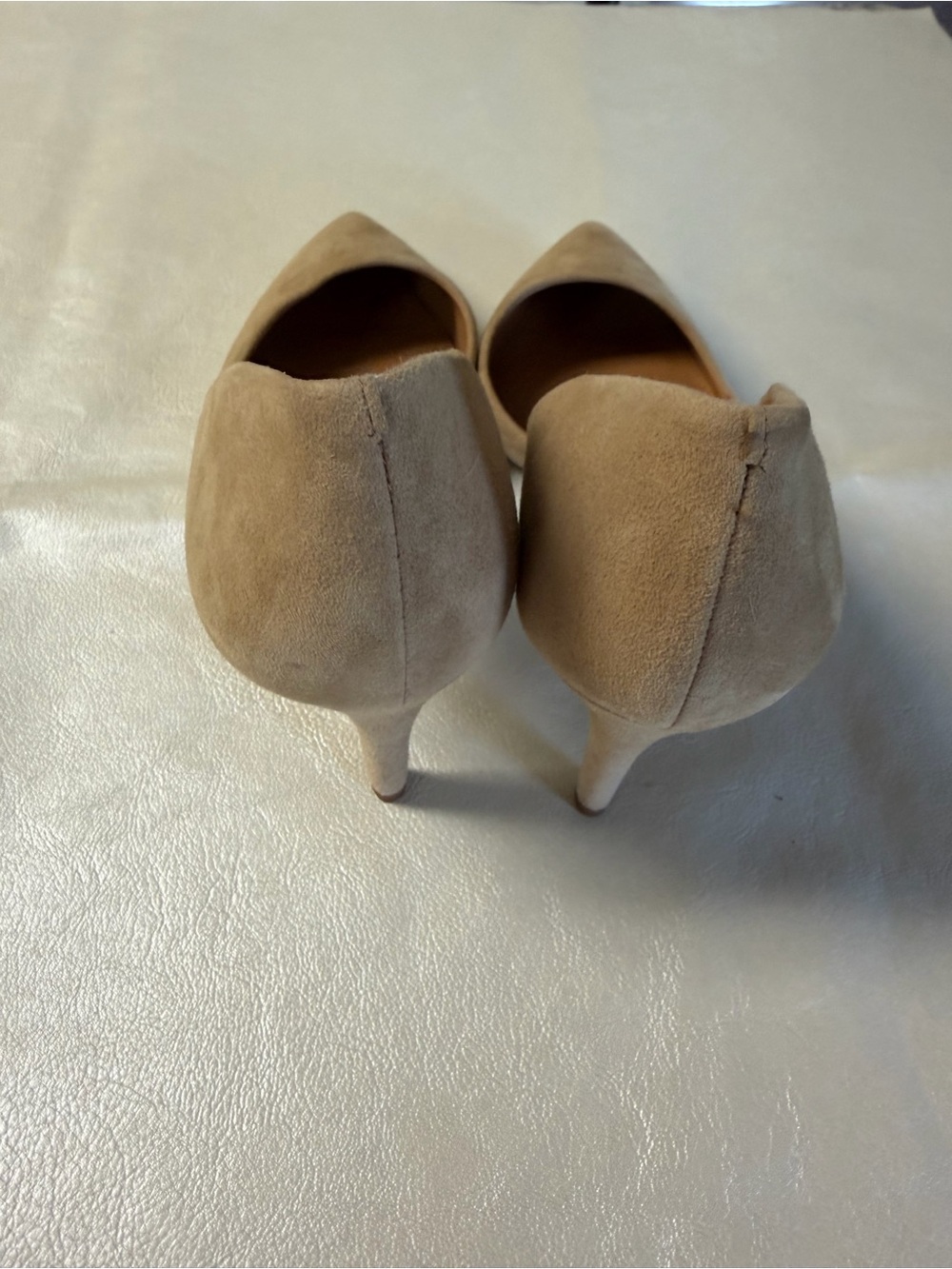 J. Crew Beige Suede Pointed-Toe D'Orsay Pumps - Picture 3 of 11